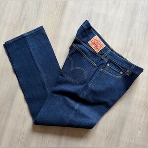 Vintage Levis Y2K 05 501 Jeans Dark Denim Starched Crease Raw Denim Sz 36x32